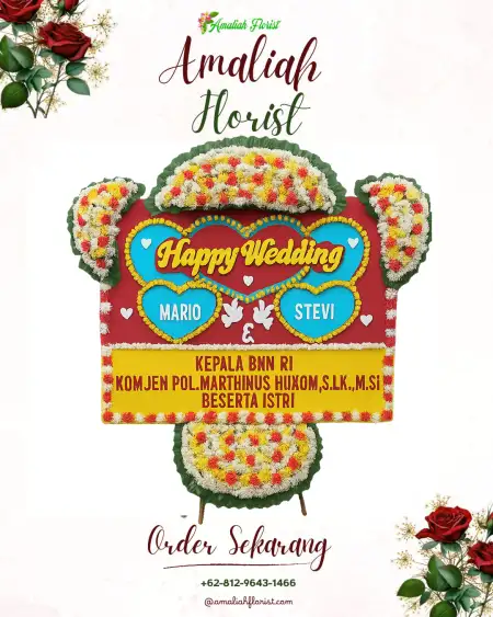 Papan Bunga Pernikahan Kombay